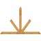 Ekena Millwork Saratoga Rough Sawn Timber Gable Bracket, Western Red Cedar, 108"W x 72"H x 4"D x 6"F, 16/12 Pitch GBW108X72X0406SAR00RWR - alternate 1